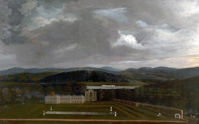 East View of Newstead Abbey, Nottinghamshire and the Great Garden by Richard Byron